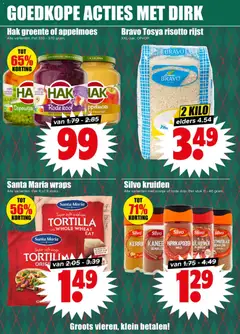 Dirk folder week 49 - Voorbeeld van een folder van Dirk, geldig van 03.12.2025 | Pagina: 28 | Producten: Rijst, Pot, Tortilla, Citrompótló tabletta