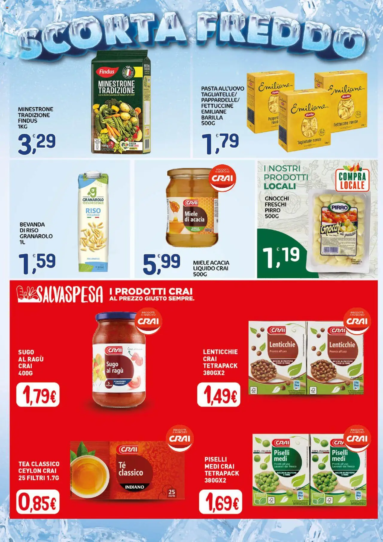 Volantino CRAI del 18.09.2025 | Pagina: 5 | Prodotti: Patate, Pasta, Ragú, Miele