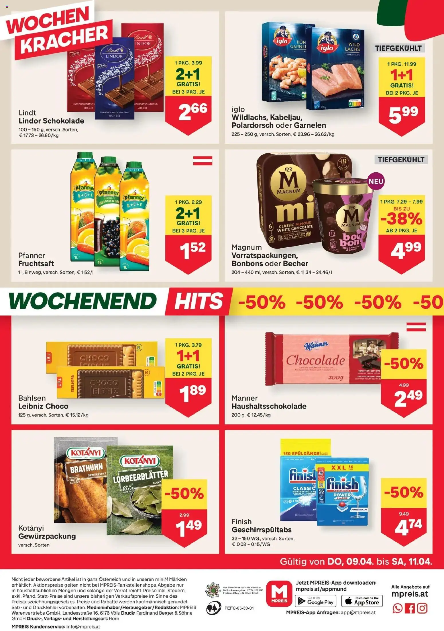 MPREIS Pfunds gültig ab 09.04.2026 | Seite: 12 | Produkte: Milch, Schokolade