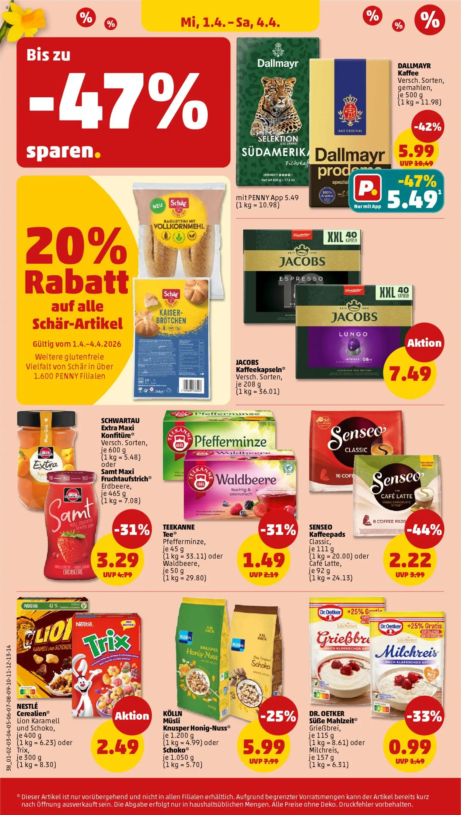 Penny Prospekt 	 – gültig ab 30.03.2026 | Seite: 42 | Produkte: Senseo, Kaffeepads, Kaffee, Teekanne