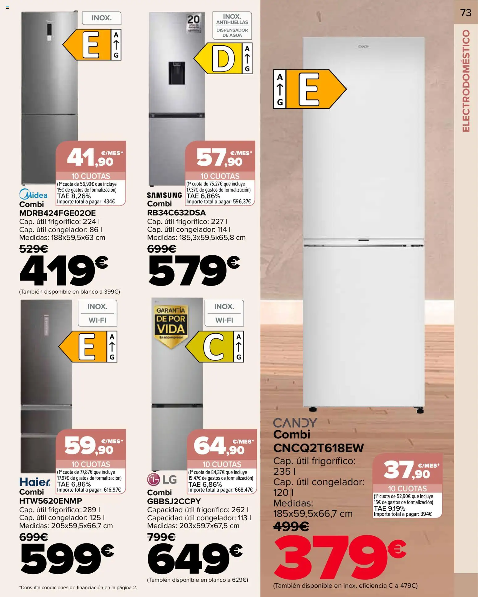 Carrefour folleto │ válido desde el 09.01.2026 | Página: 73 | Productos: Dispensador, Congelador, Combi
