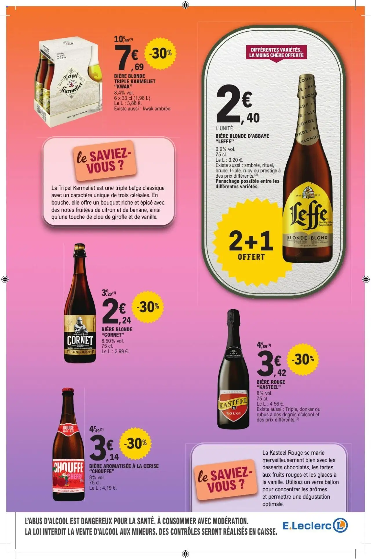 {H1} | Page: 13 | Produits: Glaces, Citron, Bière blonde, Bière