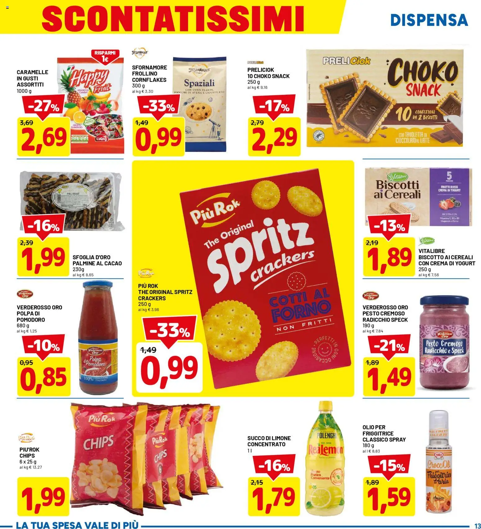 Volantino D Più del 09.04.2026 | Pagina: 13 | Prodotti: Crema, Yogurt, The, Forno