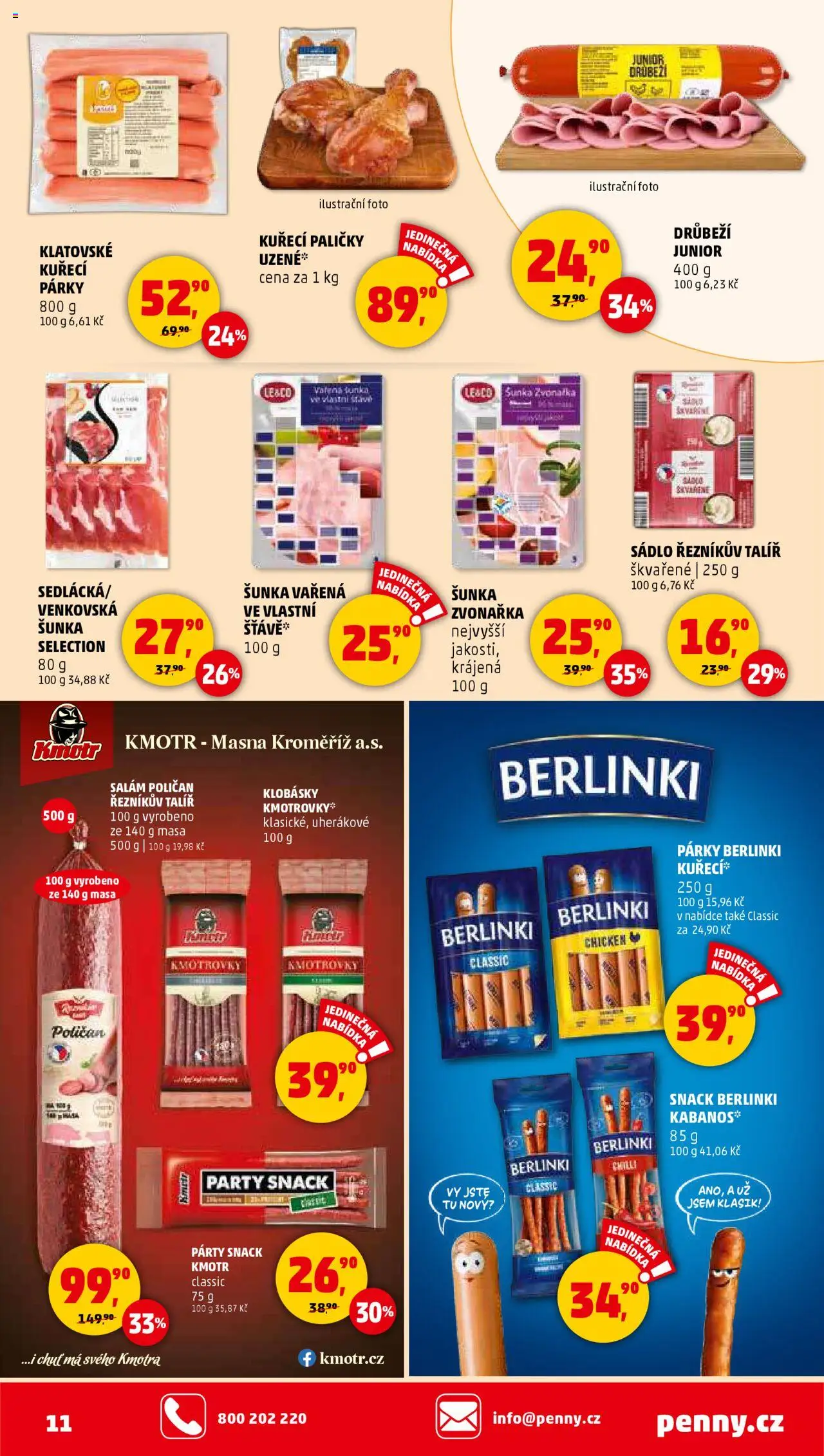 Penny Market leták - Čtvrtečník od 03.07.2025 | Strana: 11 | Produkty: Sádlo, Salám, Talíř, Kuřecí paličky