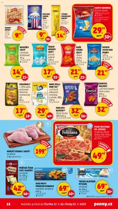 Penny Market leták - Čtvrtečník od 17.07.2025 | Strana: 13 | Produkty: Treska, Doritos, Rybí prsty, Dupetky