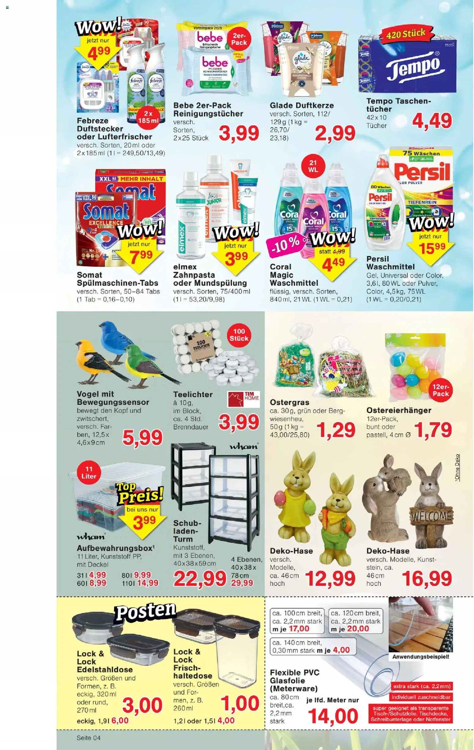 Wiglo Wunderland Prospekt 	 – gültig ab 02.03.2026 | Seite: 4 | Produkte: Zahnpasta, Reinigungstücher, Spülmaschinentabs, Persil