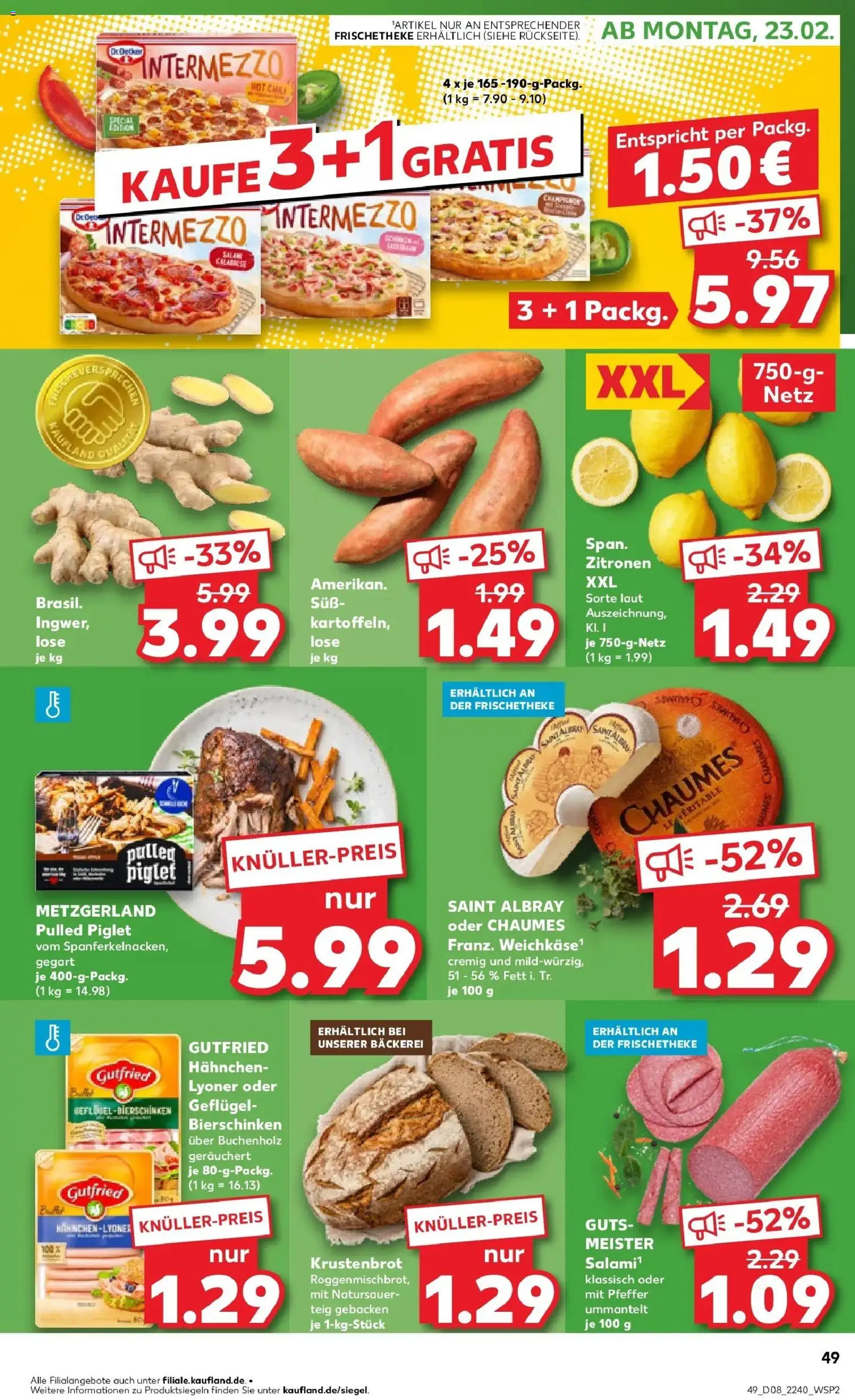 Kaufland prospekt Backnang	 – gültig ab 19.02.2026 | Seite: 57 | Produkte: Hahnchen, Bäckerei, Pfeffer, Zitronen