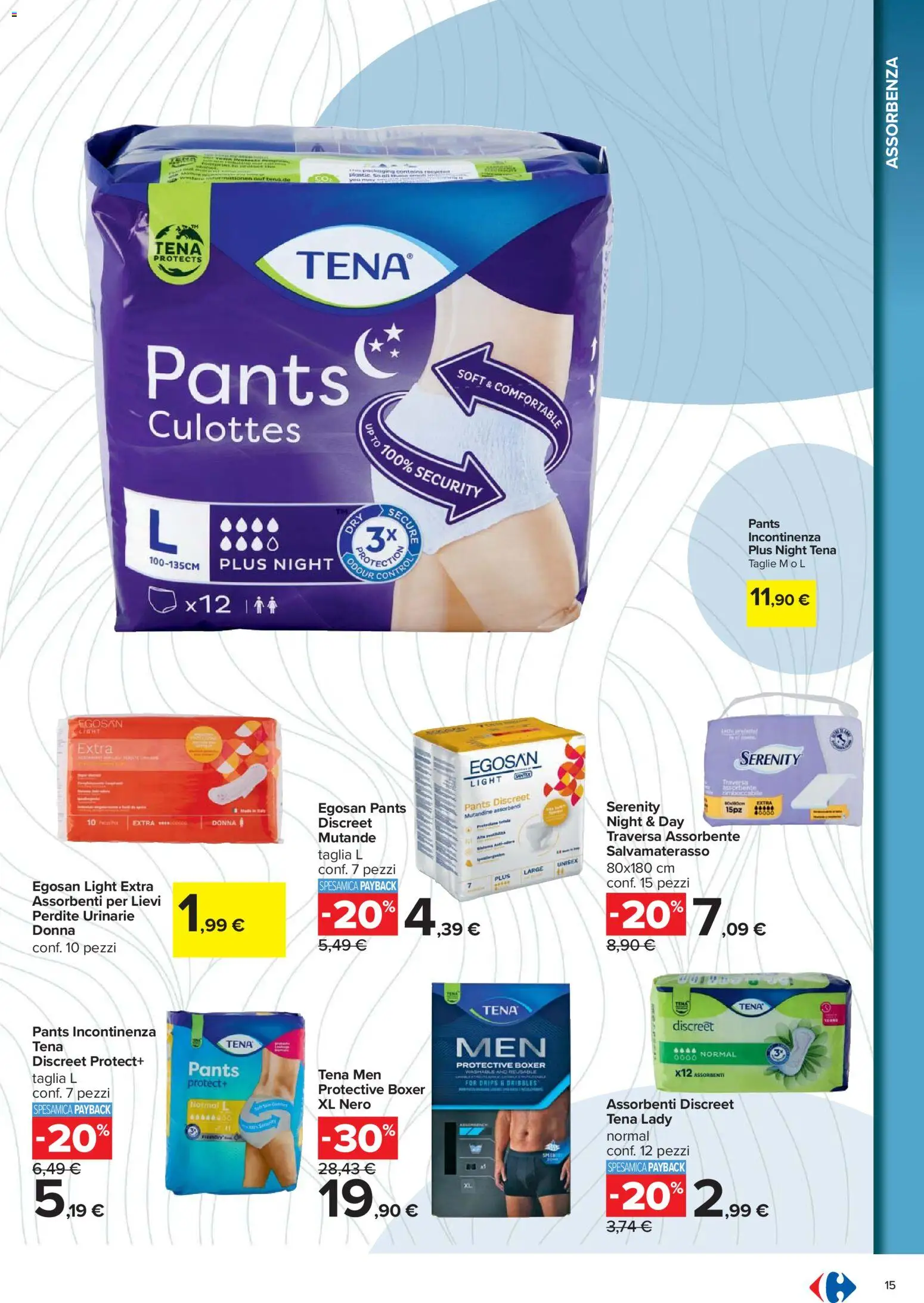 Volantino Carrefour del 07.11.2025 | Pagina: 15 | Prodotti: Mutandine, Boxer, Mutande