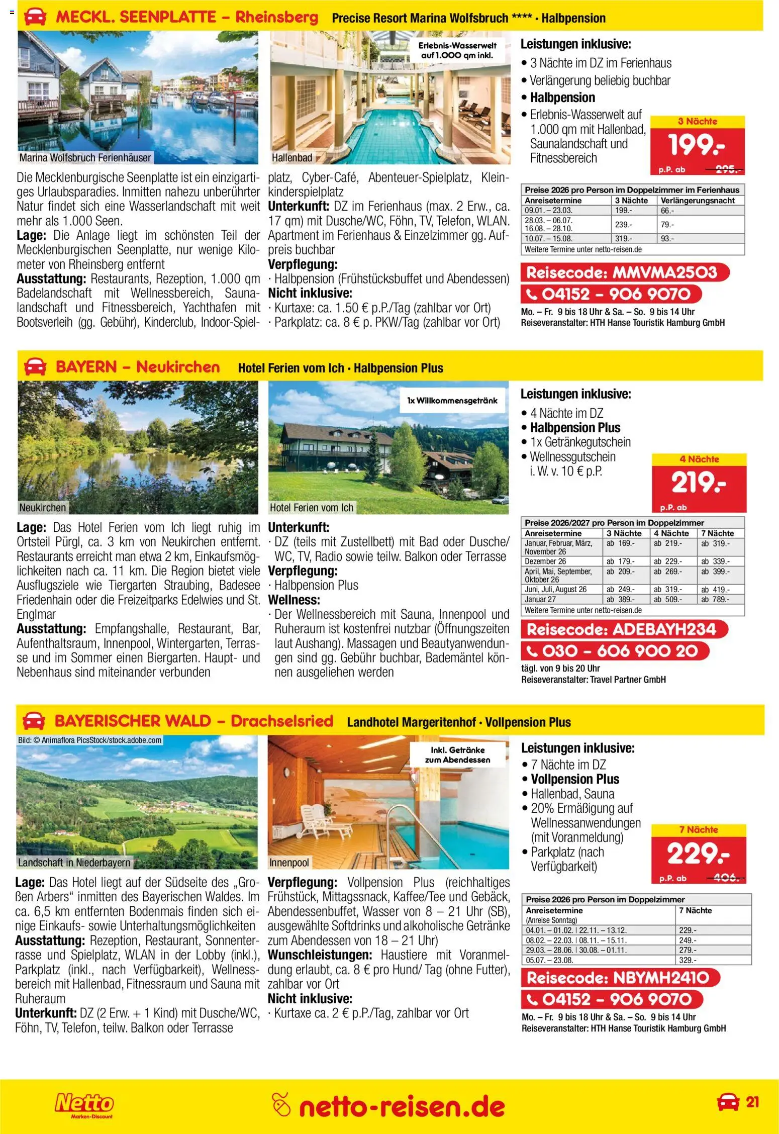 Netto Reisen Prospekt 	 – gültig ab 29.12.2025 | Seite: 21 | Produkte: Bad, Wasser, Bademantel, Uhr