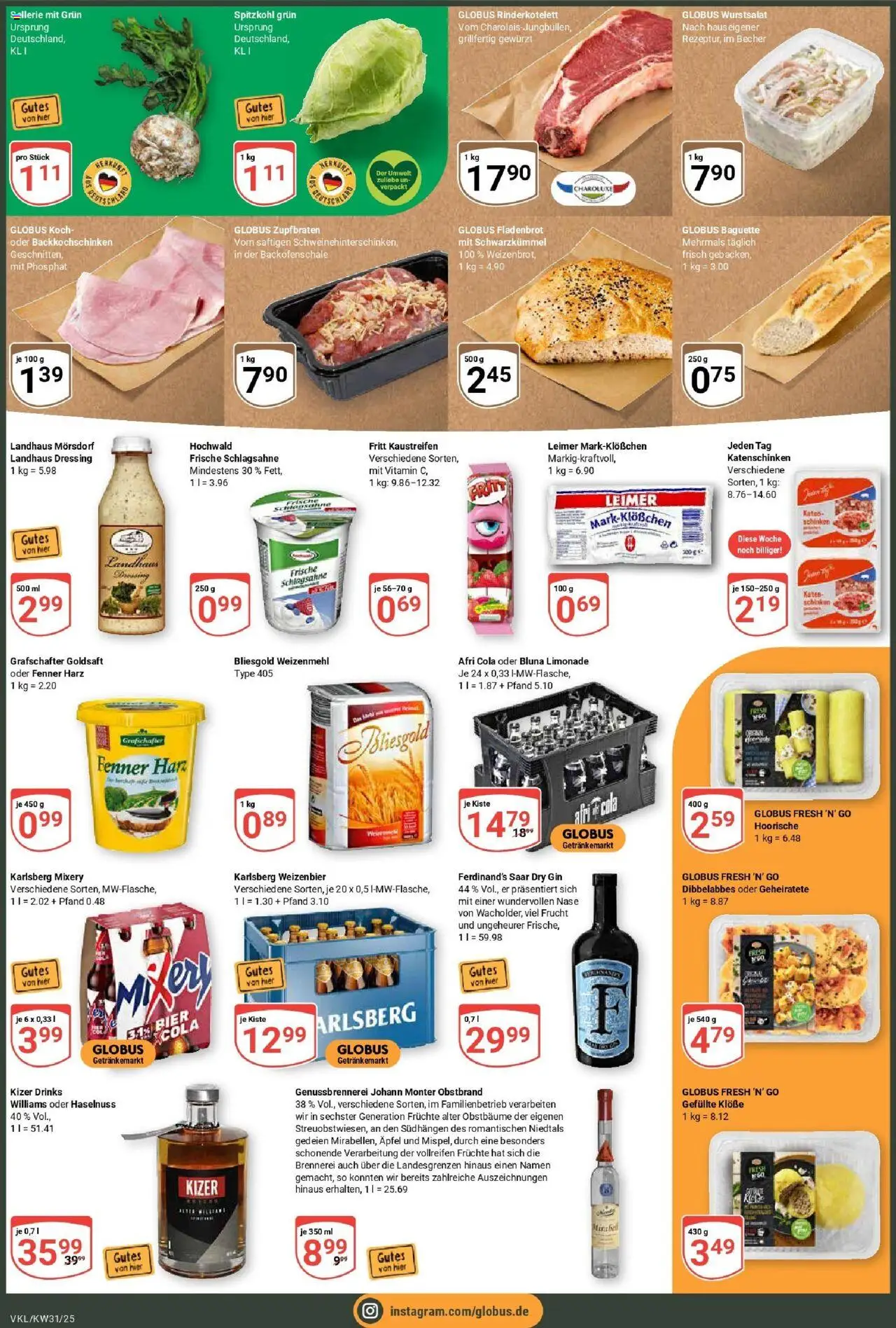 Globus prospekt Völklingen	 - gültig ab dem 28.07.2025 | Seite: 2 | Produkte: Cola, Limonade, Weizenmehl, Schinken