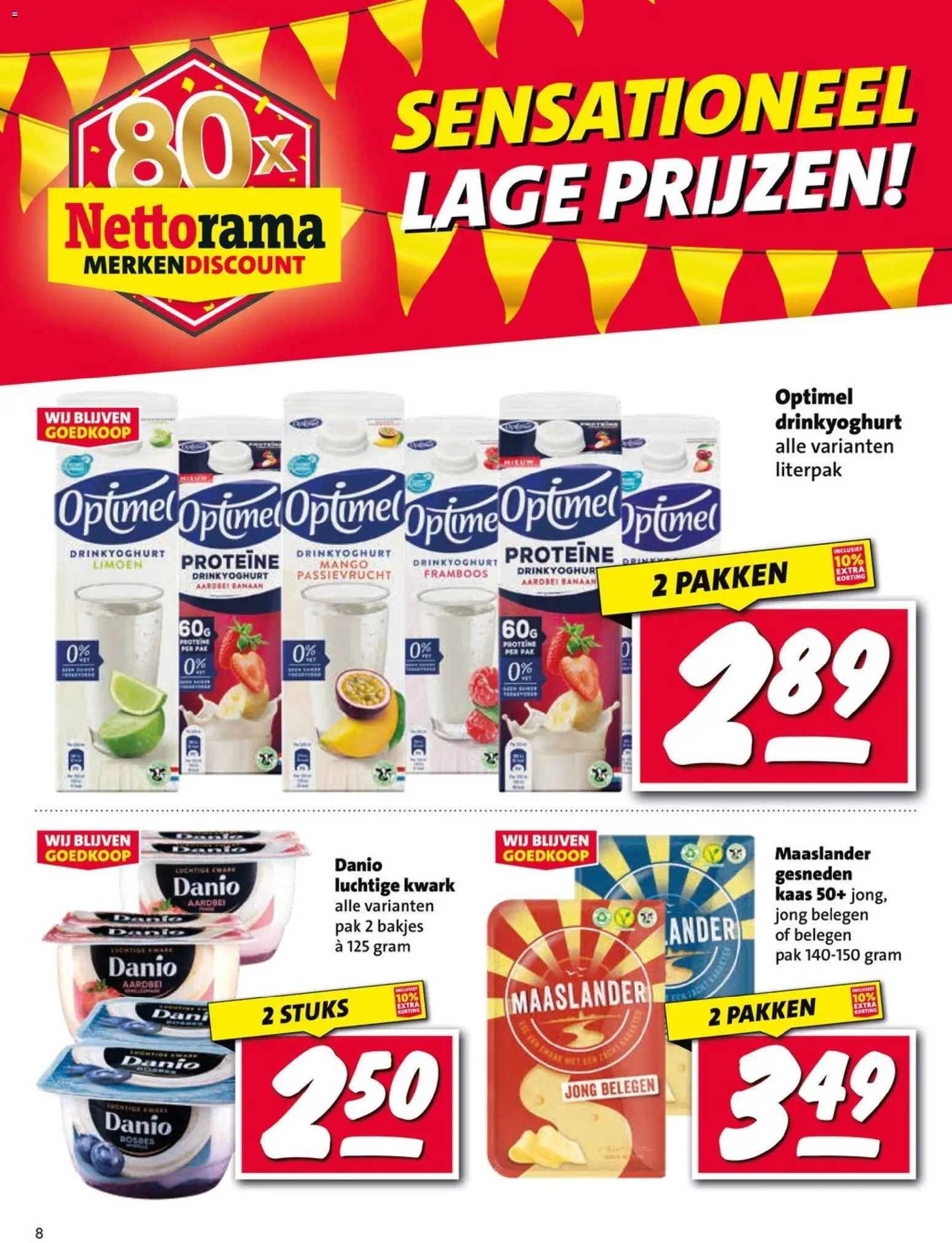 {H1} | Pagina: 8 | Producten: Kaas, Mango, Banaan, Aardbei