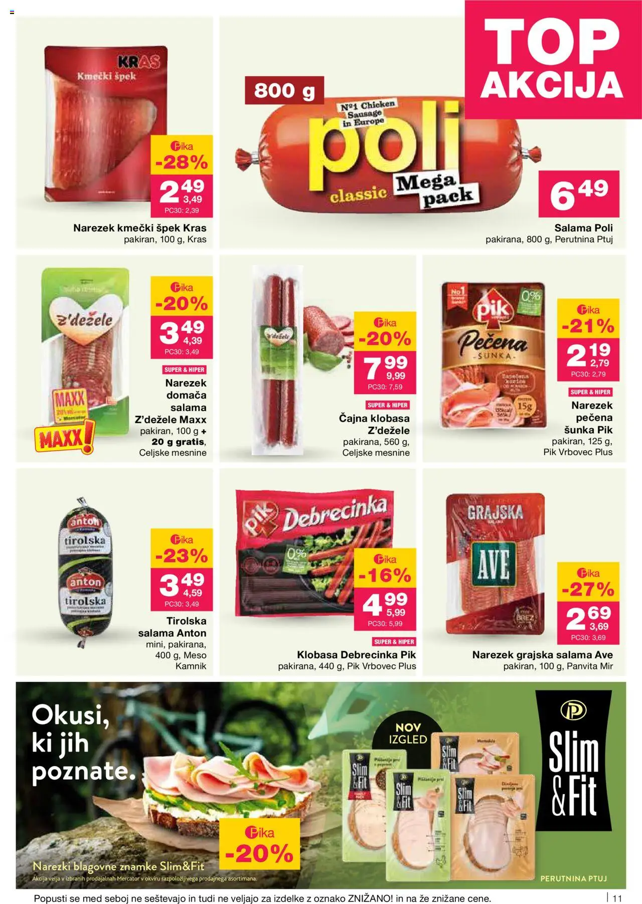 Mercator katalog │ velja od 14.08.2025 | Stran: 11 | Izdelki: Narezek, Salama, Sunka