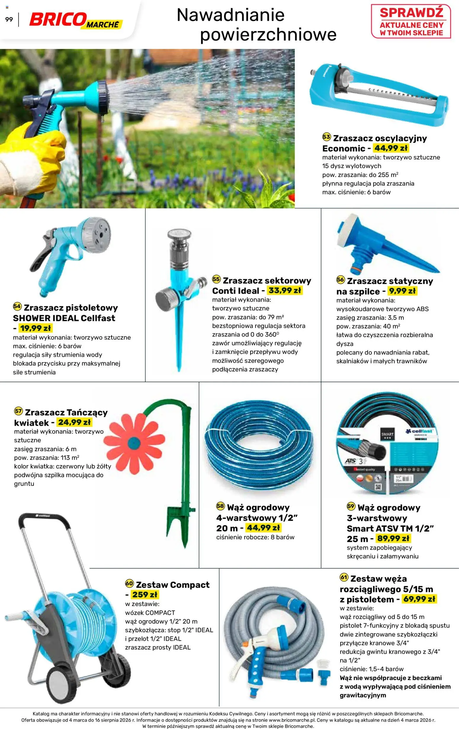 Brico Marché gazetka - Wiosna od 04.03.2026 | Strona: 99 | Produkty: Wąż ogrodowy, Woda
