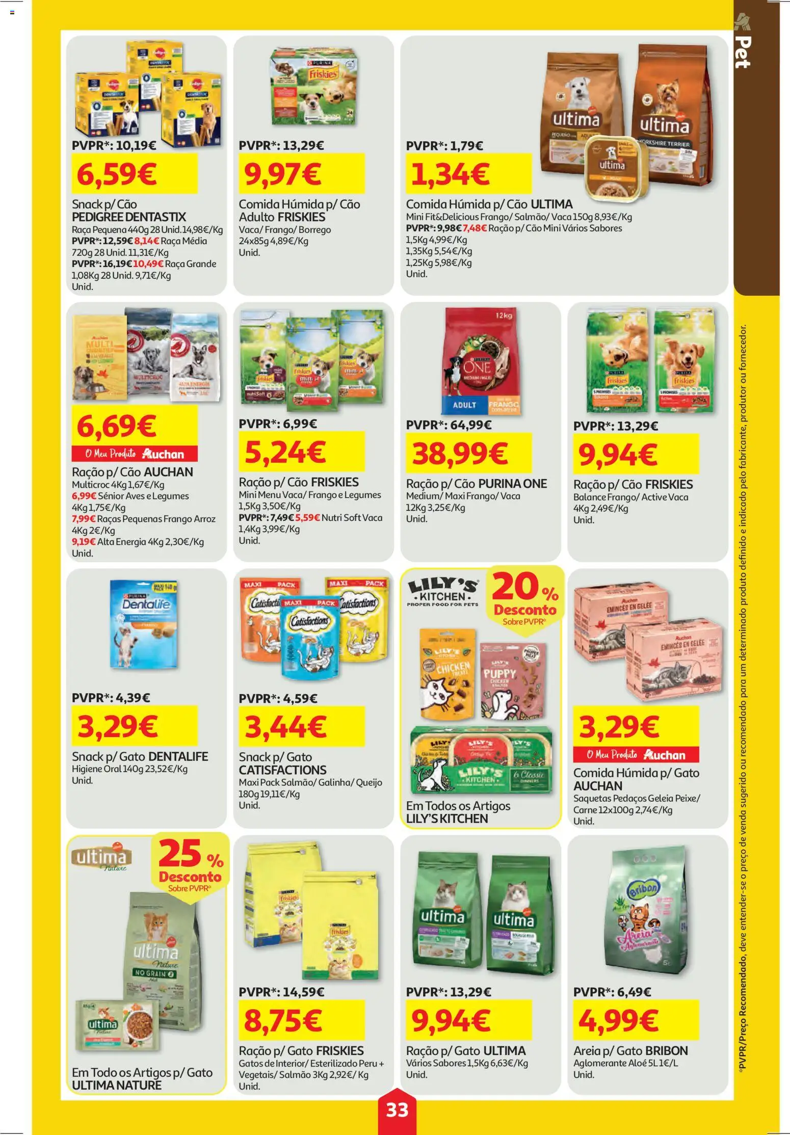 Auchan folheto │ válido de 15.01.2026 | Página: 33 | Produtos: Purina one, Areia, Frango, Queijo