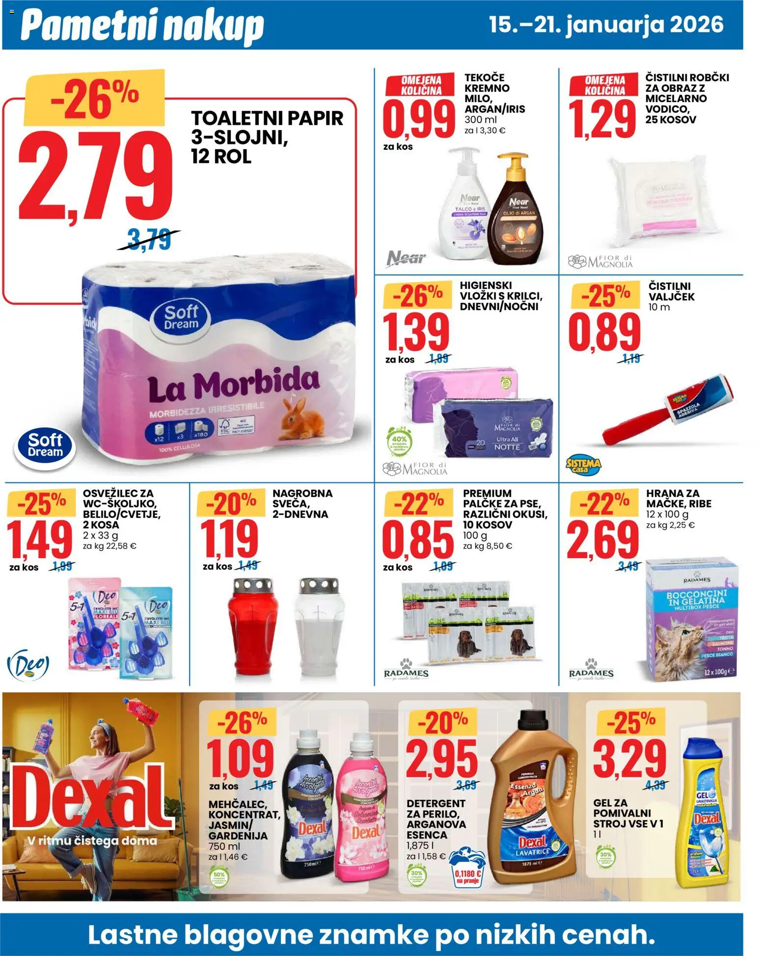 Novi Eurospin katalog ponudbe – veljaven od 15.01.2026 | Stran: 10 | Izdelki: Vložki, Robčki, Detergent, Ribe