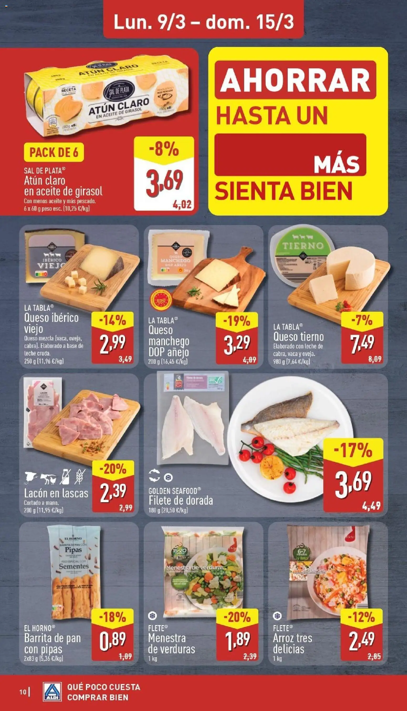 Aldi folleto Península │ válido desde el 09.03.2026 | Página: 10 | Productos: El horno, Pan, Horno, Filete