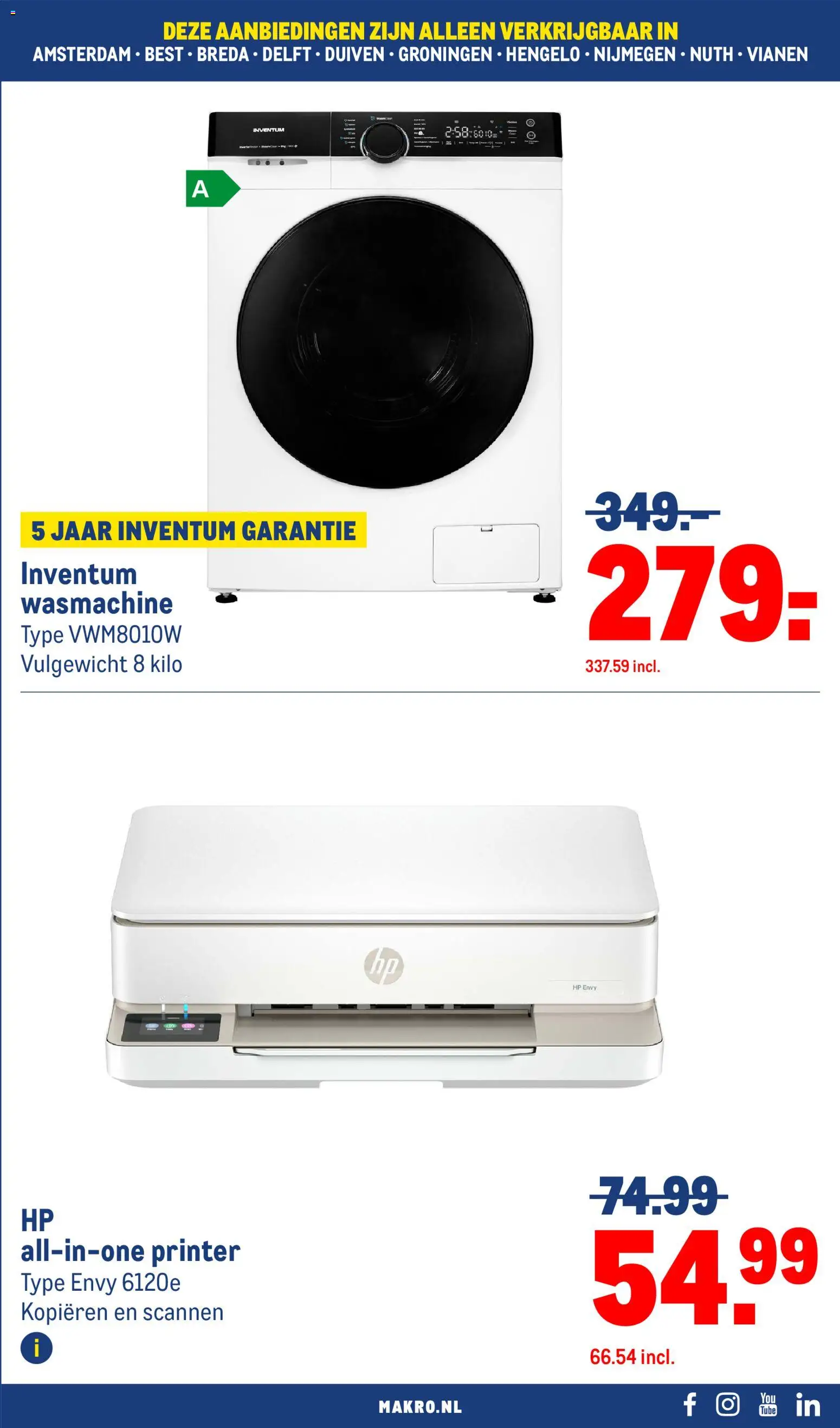 {H1} | Pagina: 27 | Producten: Printer, Wasmachine