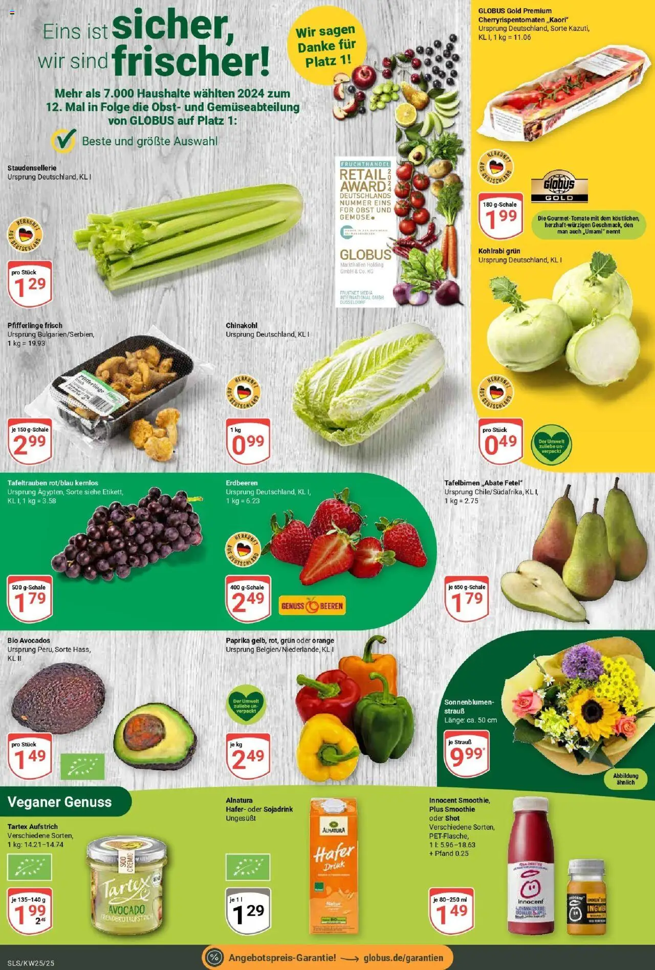 Globus prospekt Saarlouis	 - gültig ab dem 15.06.2025 | Seite: 6 | Produkte: Kohlrabi, Avocado, Obst, Chinakohl