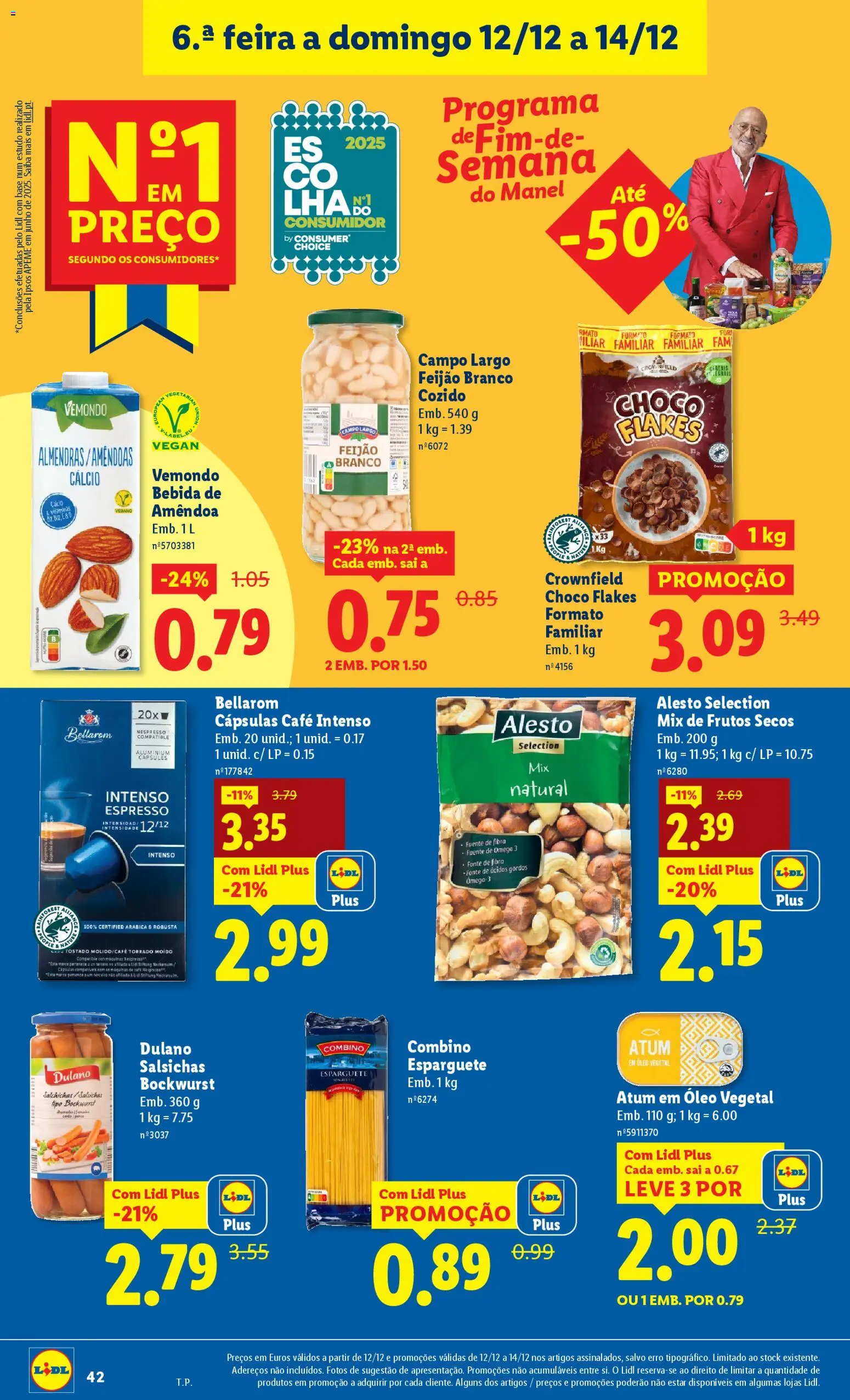 Lidl folheto │ válido de 08.12.2025 | Página: 42 | Produtos: Amêndoas, Atum, Base, Óleo
