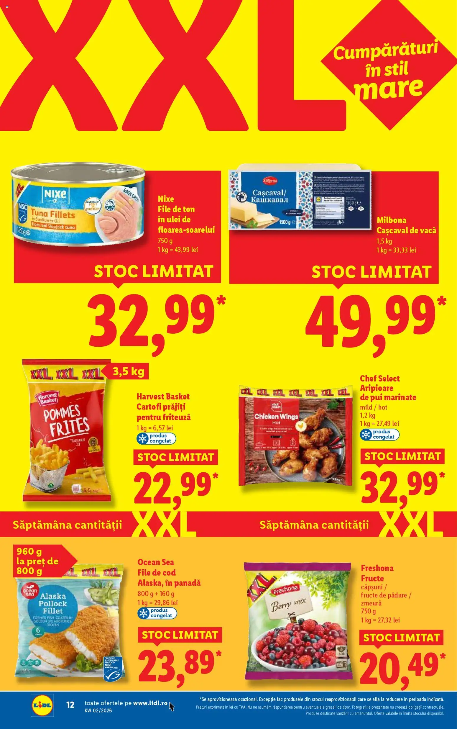 Noul catalog Lidl – valabil de la 05.01.2026 | Pagină: 12 | Produse: Cașcaval, Ulei, Căpșuni, Fructe