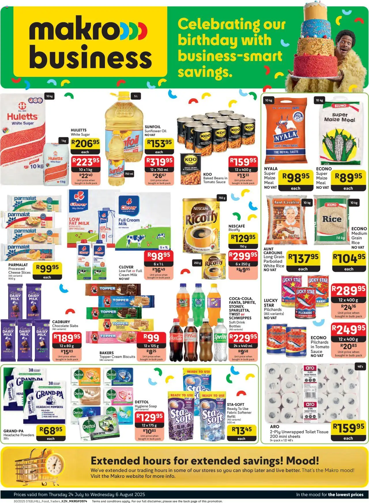 Makro - KwaZulu-Natal - Business │ valid from 24.07.2025 | Page: 1 | Products: Pilchards, Soap, Fruit, Sauce