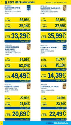 Pré-visualização Makro - Leve Mais Pague Menos Carne Congelada válido de 01.10.2025 | Página: 4 | Produtos: Hambúrguer, Carpaccio de novilho, Carne