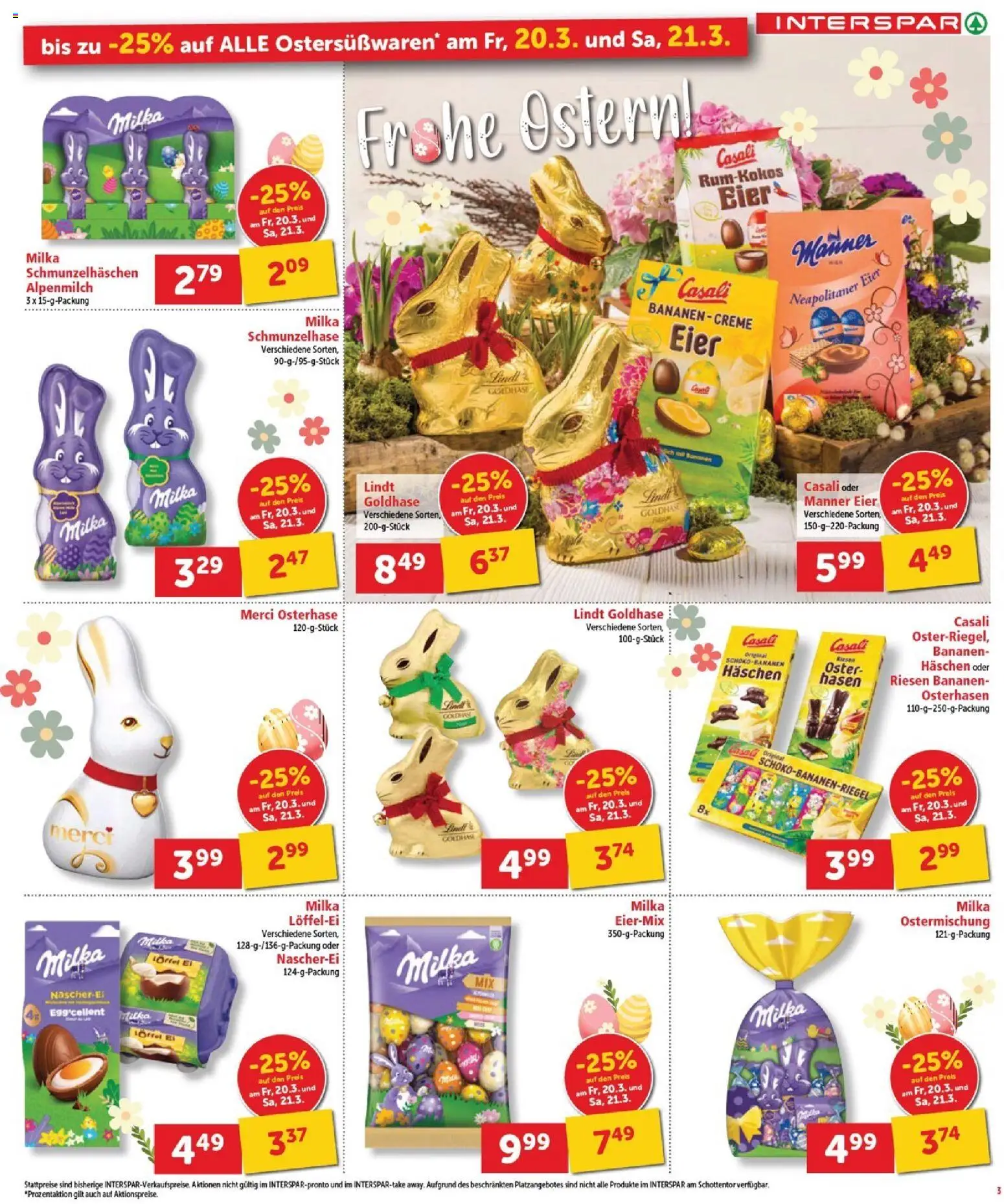 Interspar Flugblatt - Burgenland gültig ab 17.03.2026 | Seite: 3 | Produkte: Creme, Eier, Bananen