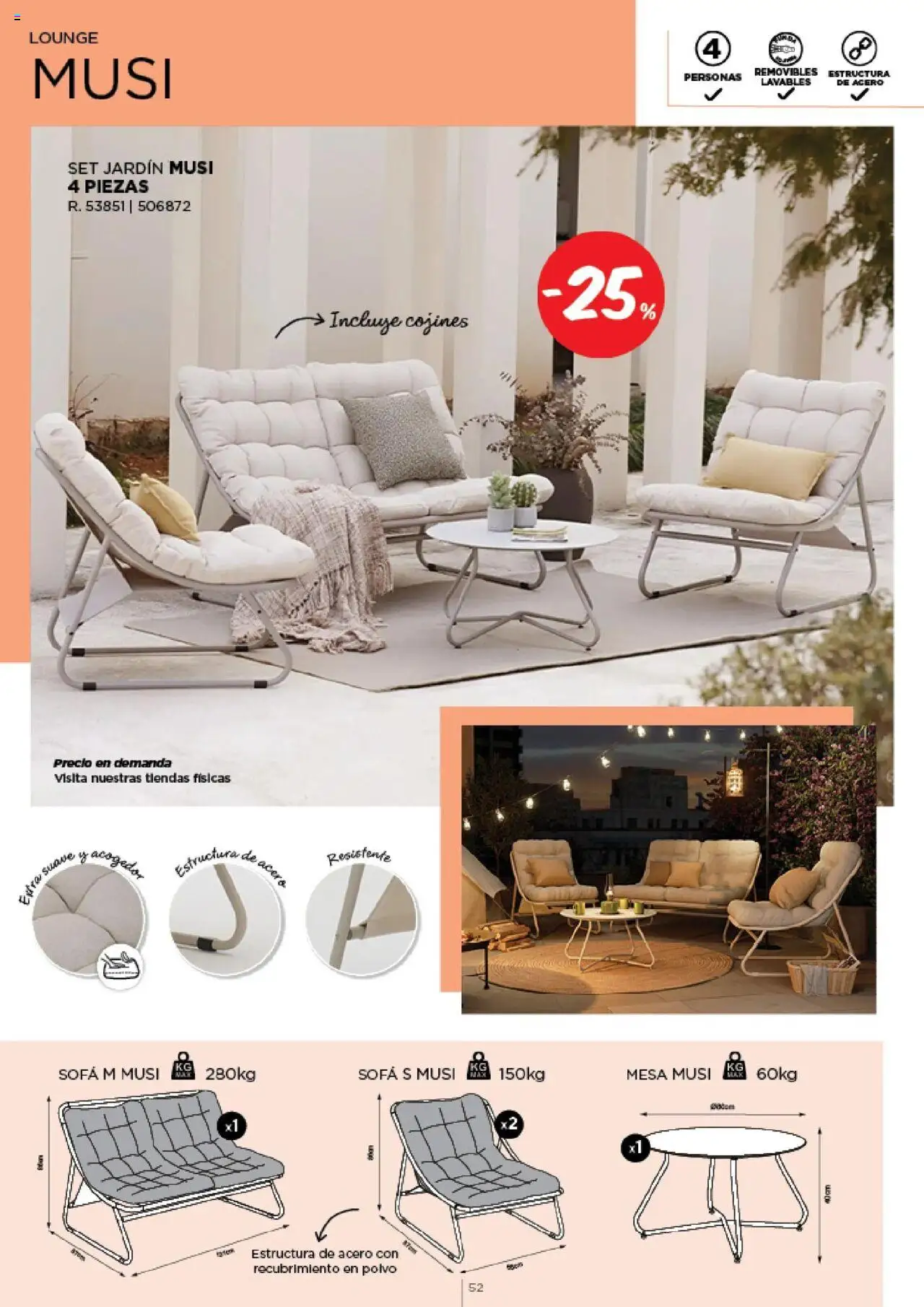 Espaço Casa - Catálogo AireLibre 2025 │ válido de 12.05.2025 | Página: 52 | Produtos: Polvo, Sofá, Mesa