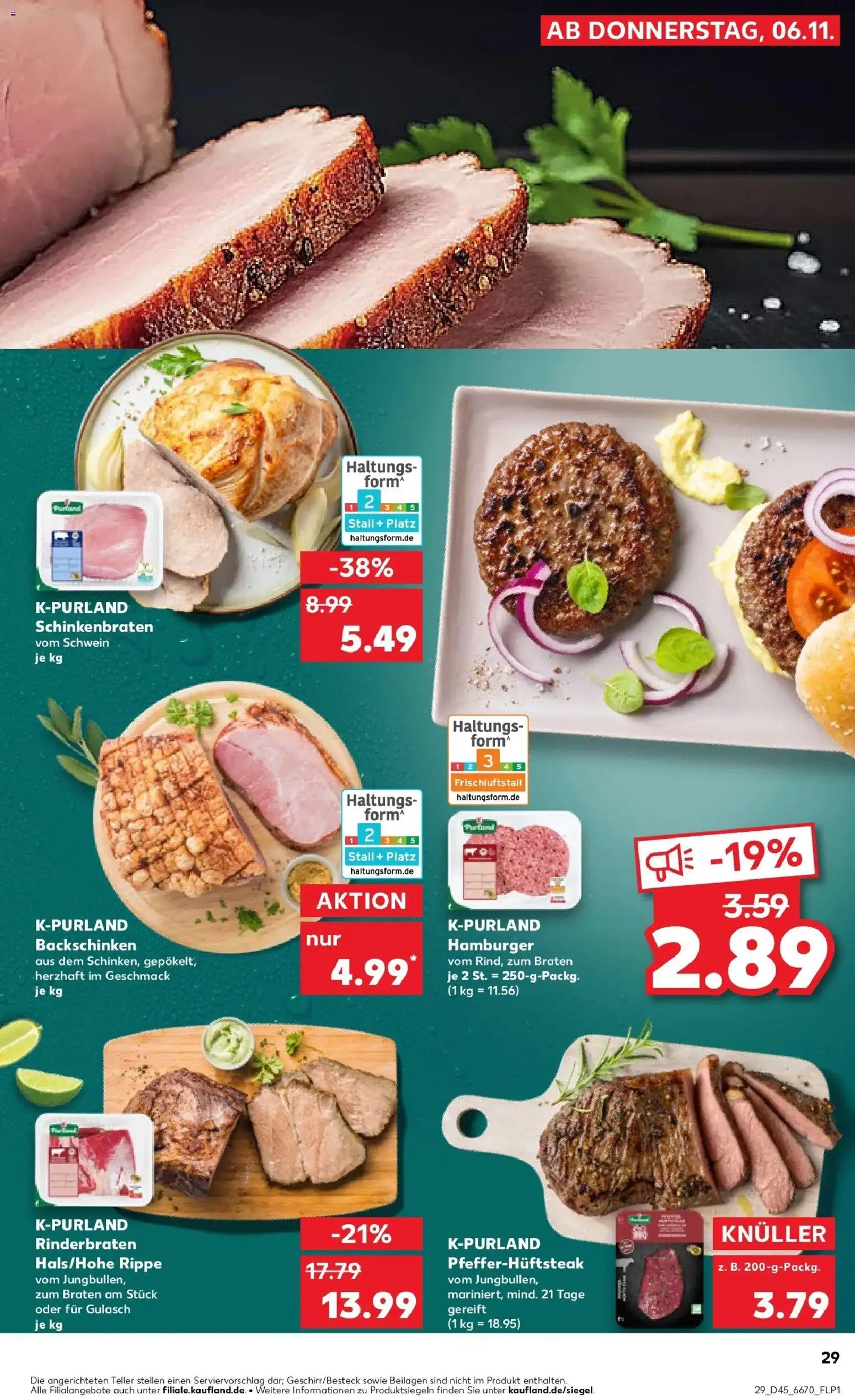 Kaufland prospekt Aachen	 – gültig ab 10.11.2025 | Seite: 29 | Produkte: Rinderbraten, Gulasch, Steak