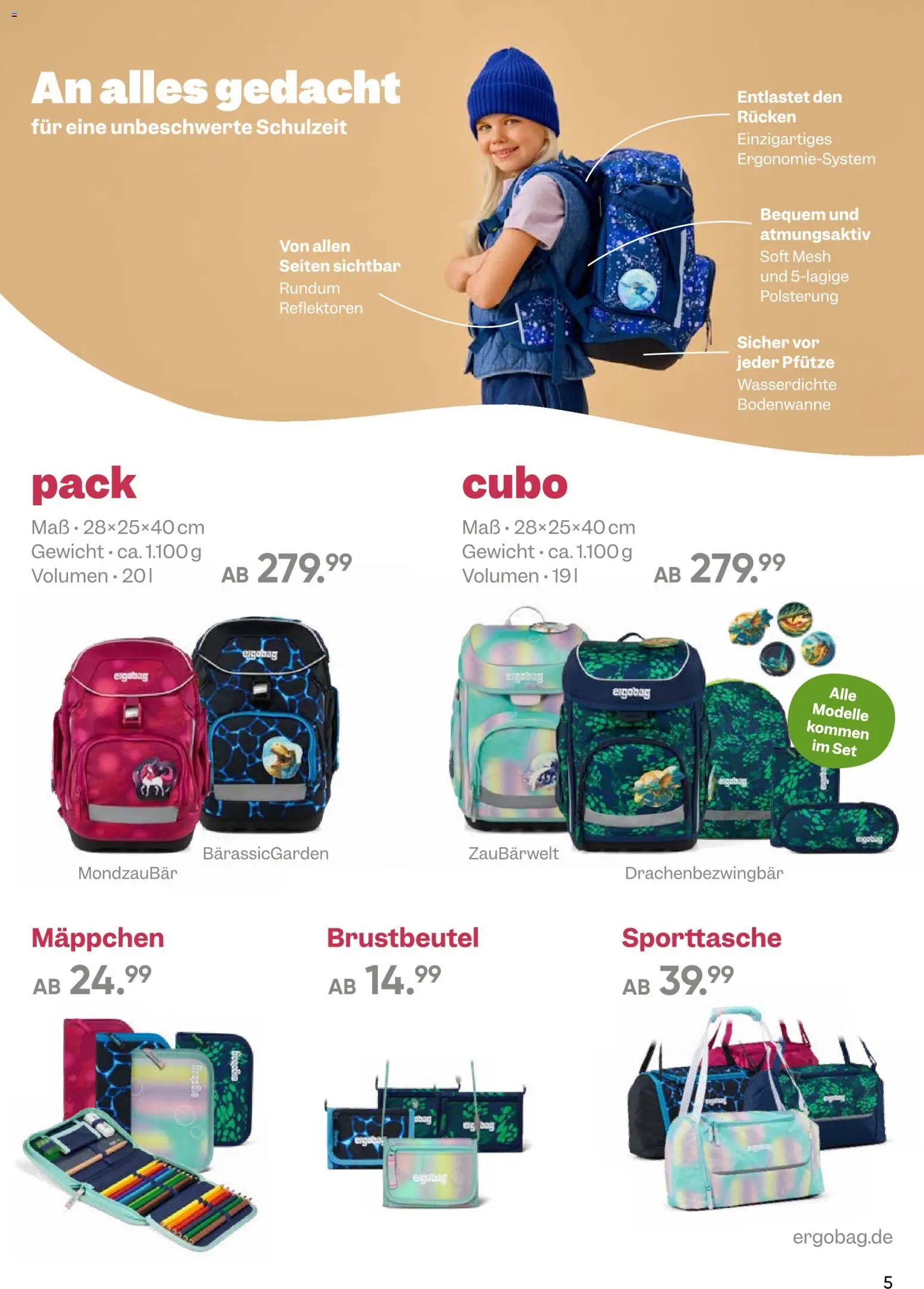 Galeria Karstadt Kaufhof Prospekt Schulranzen  	 – gültig ab 02.03.2026 | Seite: 5 | Produkte: Gewicht