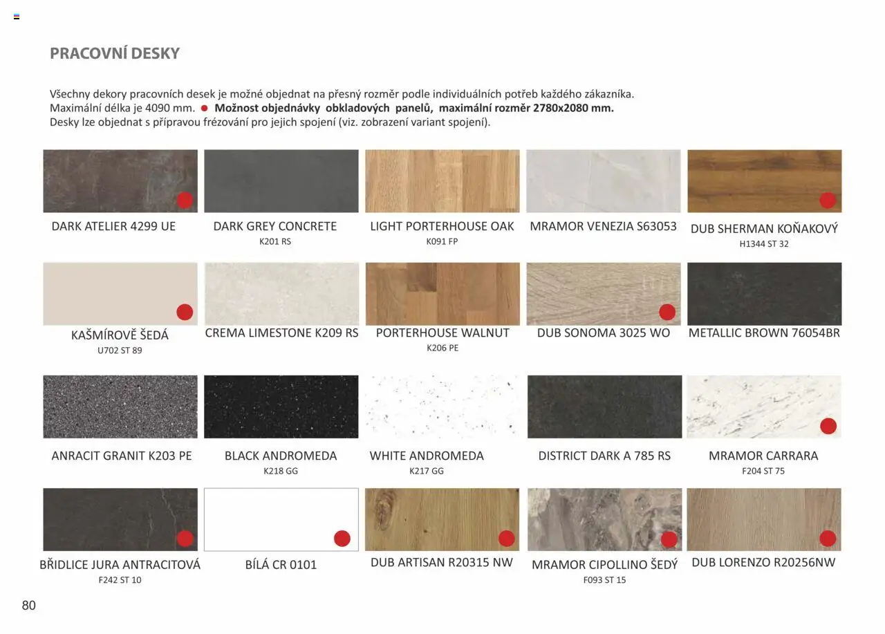 Jamall nábytek katalog - Kuchyně od 17.04.2025 | Strana: 80 | Produkty: Crema, Desky