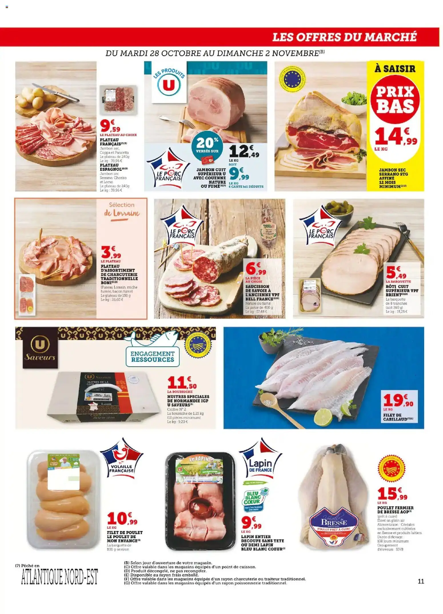 {H1} | Page: 11 | Produits: Chorizo, Plateau, Lapin, Porc