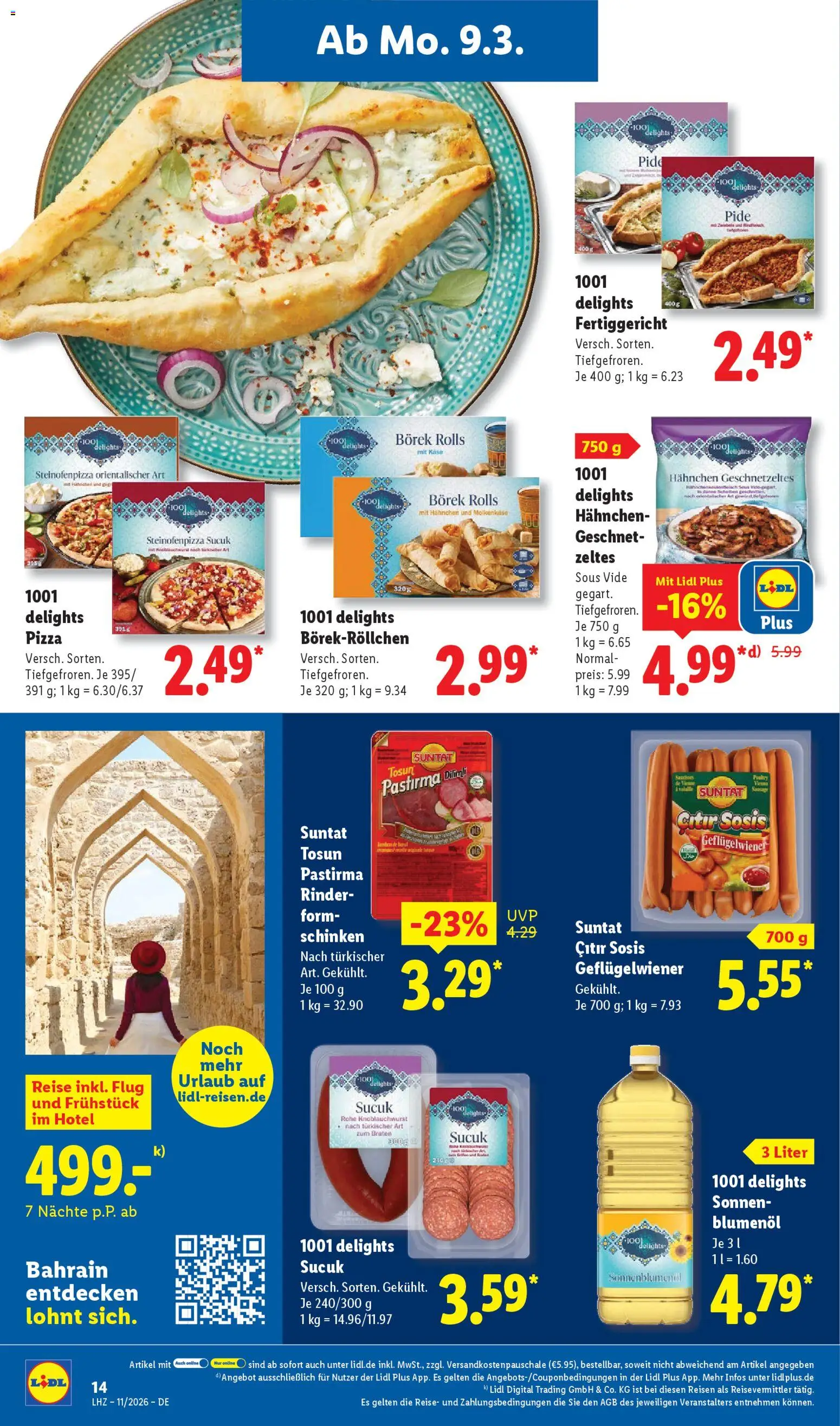 Lidl - Prospekt – gültig ab 09.03.2026 | Seite: 30 | Produkte: Hahnchen, Käse, Schinken, Pizza