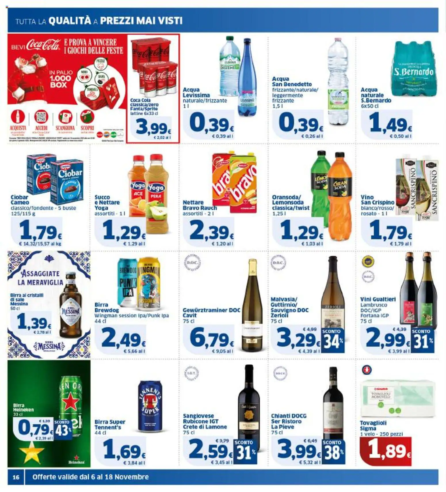 Volantino SIGMA del 06.11.2025 | Pagina: 16 | Prodotti: Succo, Birra, Acqua, Pera
