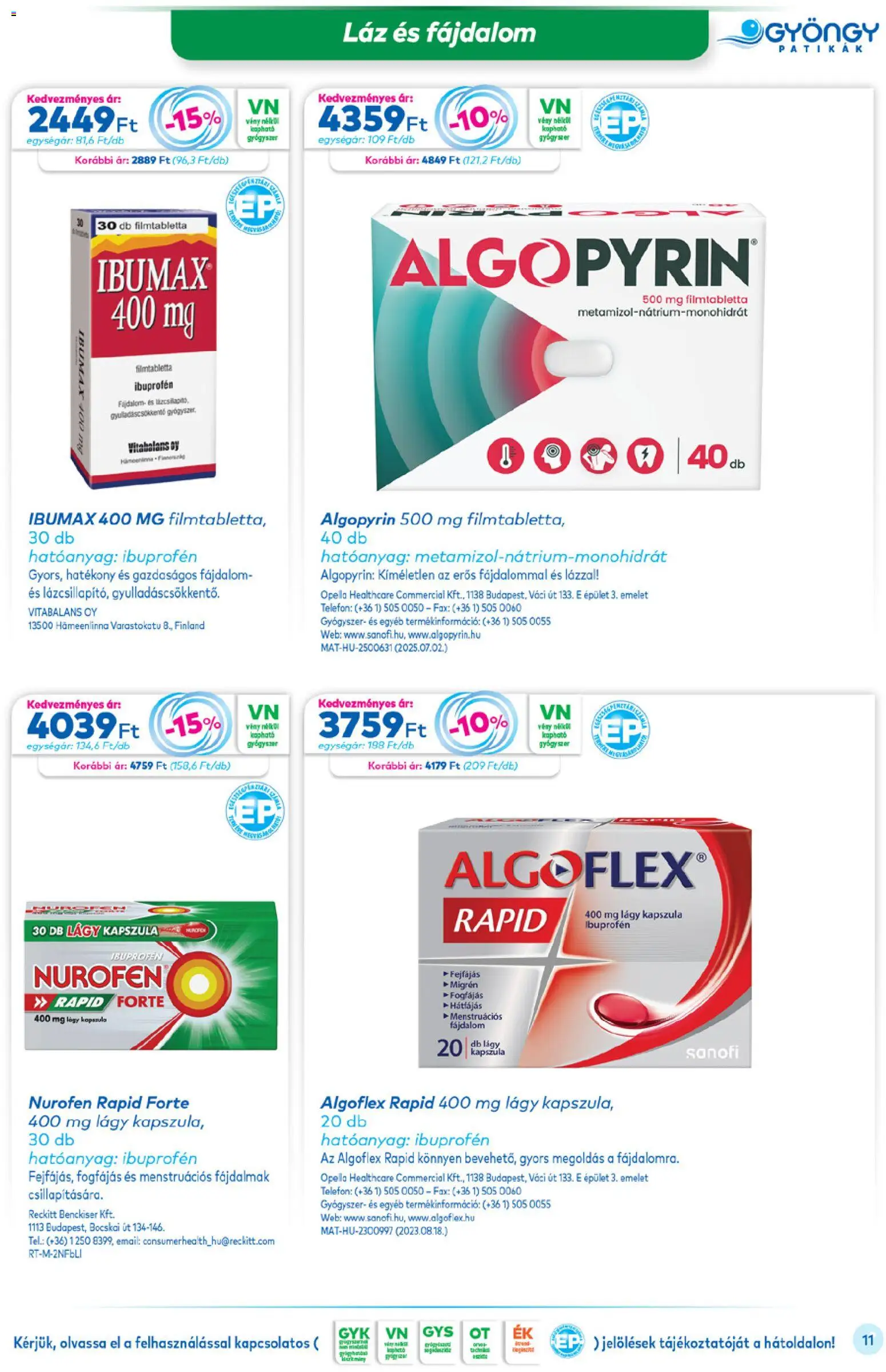 Gyöngy Patikák akciós ujság - amely érvényes a következő dátumtól: 01.11.2025 | Oldal: 11