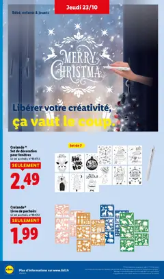 LIDL - Prévisualisation de CrelandoⓇ Livre de pochoirs, Livre de pochoirs. Le set au choix. n°484767 valide à partir de 23.10.2025 | Page: 36 | Produits: Jouets, Livre