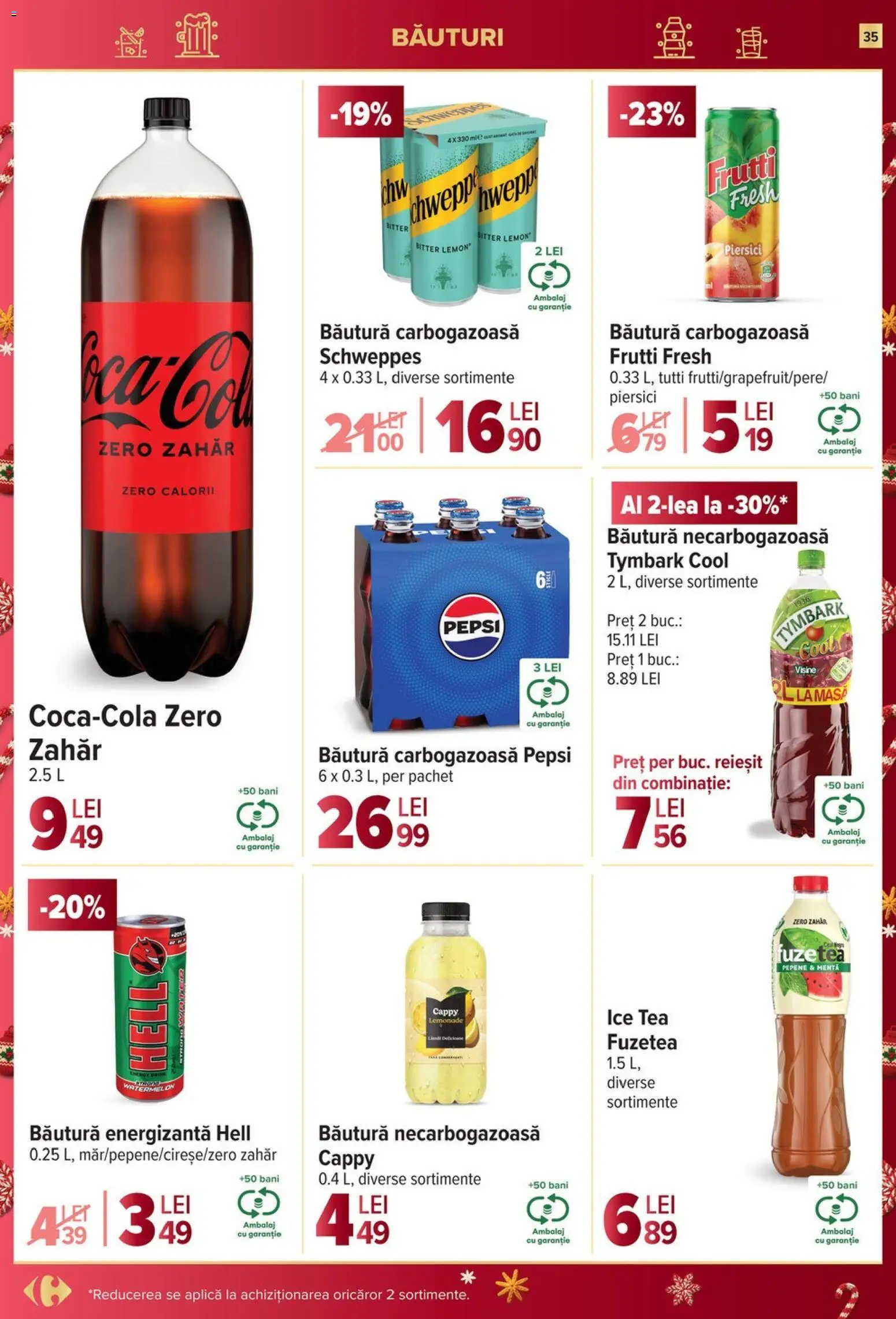 Noul catalog Carrefour – valabil de la 26.11.2025 | Pagină: 35 | Produse: Băutură energizantă, Ice tea, Zahăr