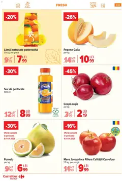 Ofertele Carrefour valabile de la 05.11.2025 | Pagină: 3 | Produse: Pungă, Suc, Mere, Portocale