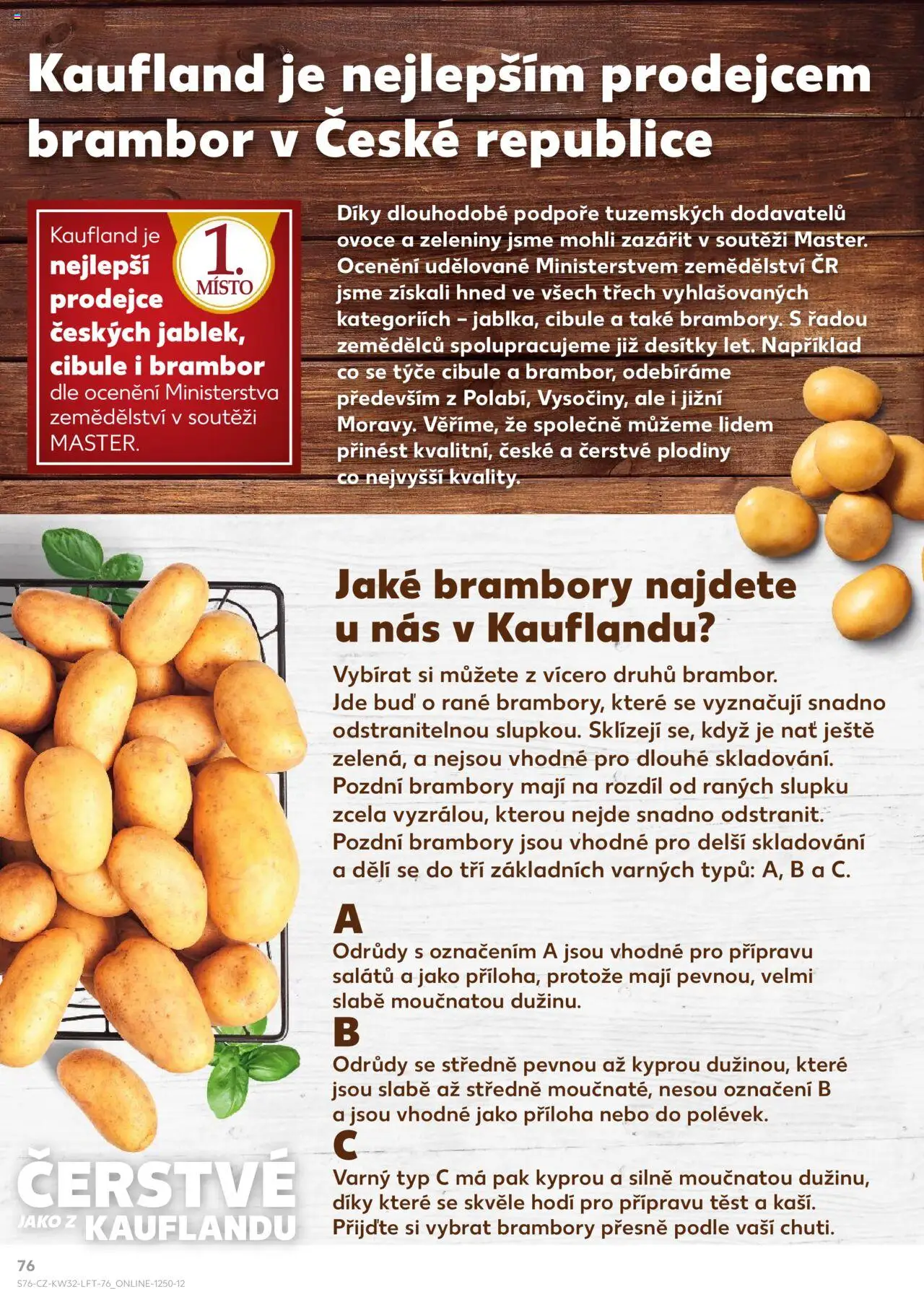 Kaufland leták - Praha 4 od 06.08.2025 | Strana: 76 | Produkty: Ovoce, Test, Brambory, Cibule