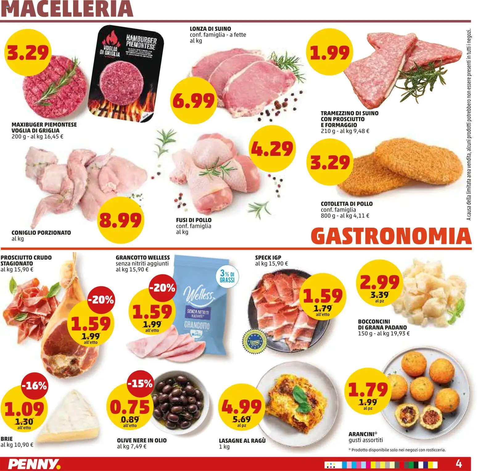 Volantino PENNY del 12.03.2026 | Pagina: 4 | Prodotti: Speck, Olio, Prosciutto, Tramezzino