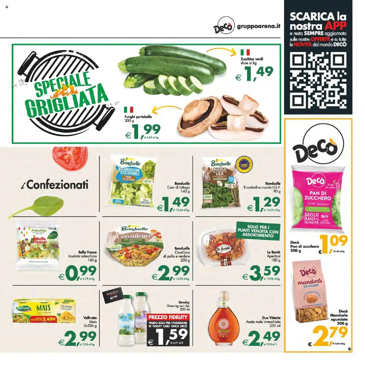 Volantino Decò del 12.08.2025 | Pagina: 9 | Prodotti: Mele, Zucchero, Aceto, Lattuga