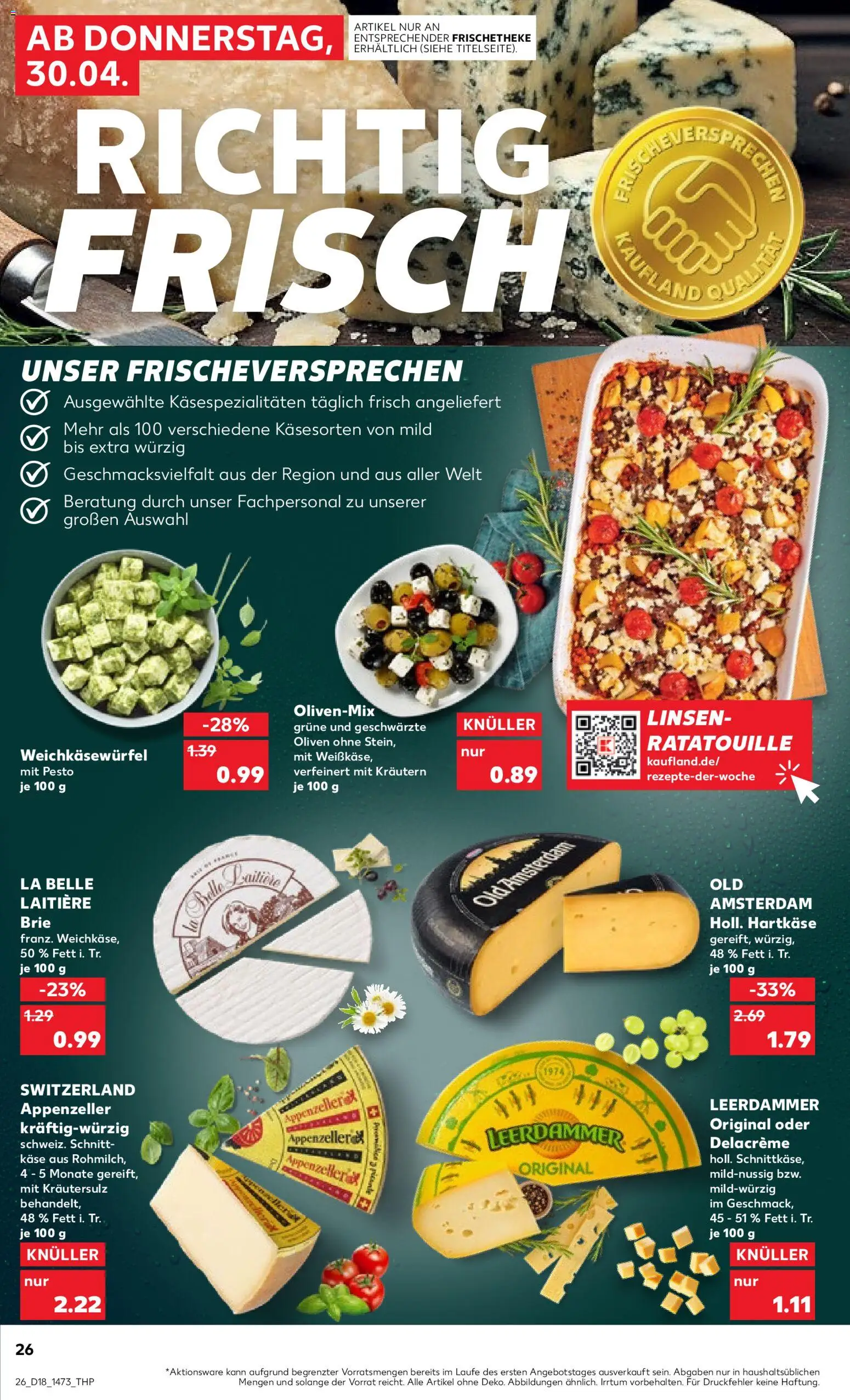 Kaufland Prospekt – gültig ab 30.04.2026 | Seite: 26 | Produkte: Käse, Leerdammer