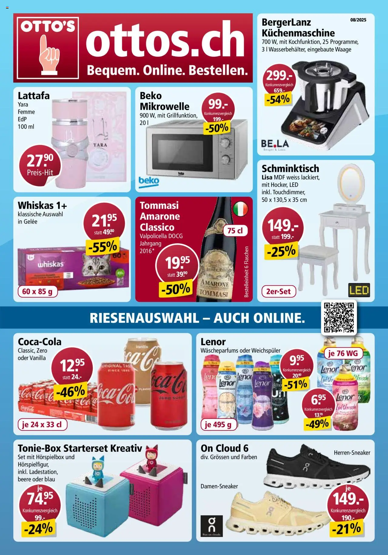 Otto's Aktionen Online Katalog ab 25.08.2025 | Seite: 1 | Produkte: Weichspüler, Schminktisch, Mikrowelle