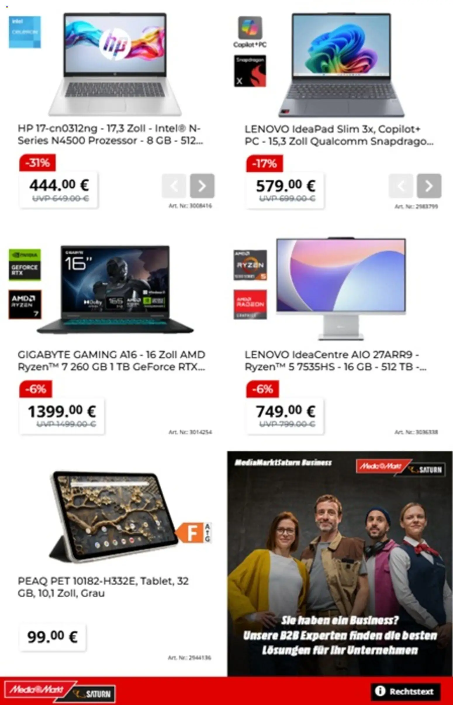 Media Markt Prospekt 	 – gültig ab 21.04.2026 | Seite: 6 | Produkte: Lenovo, HP, PC
