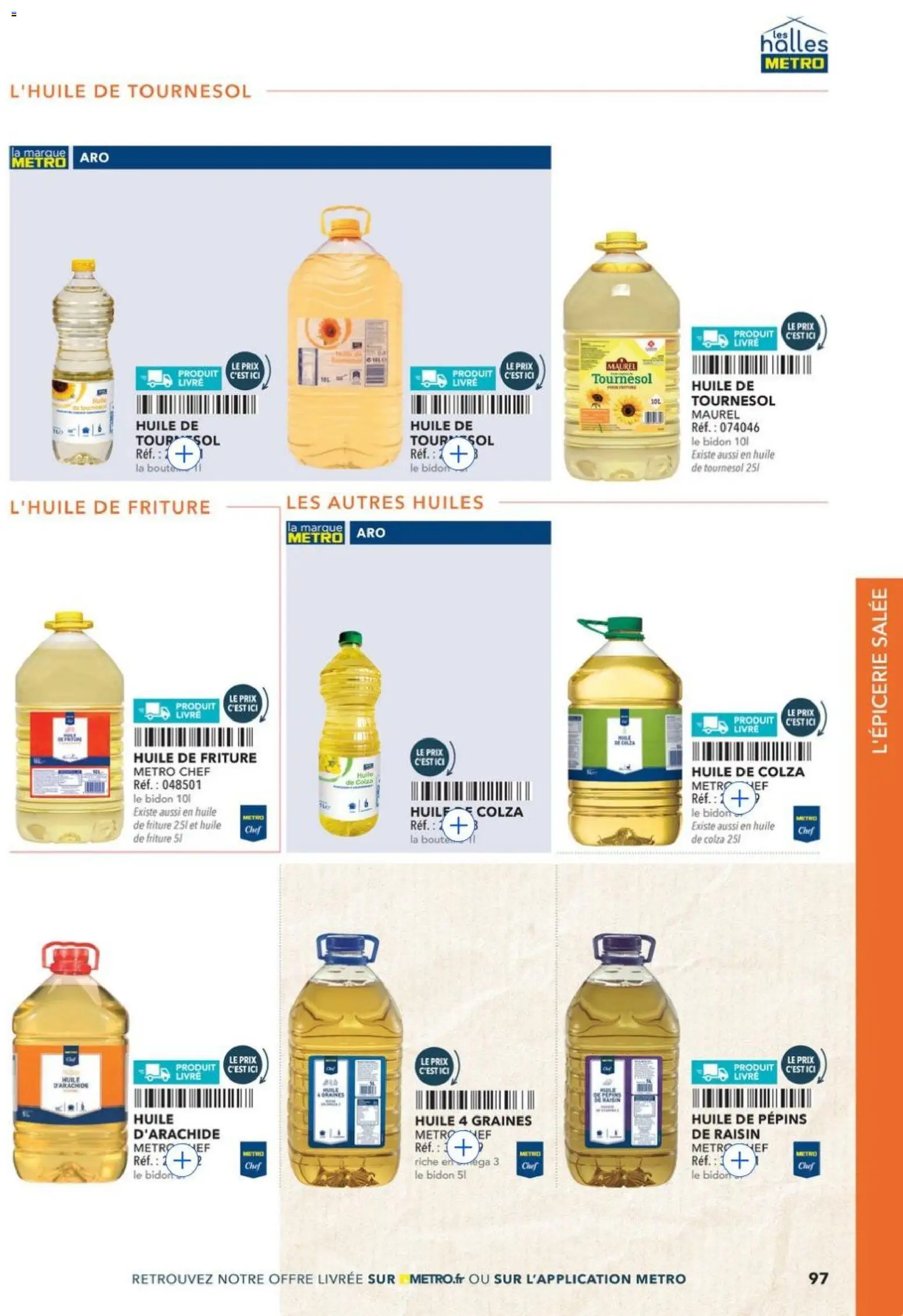 {H1} | Page: 97 | Produits: Raisin, Huile de tournesol, Huile, Livre