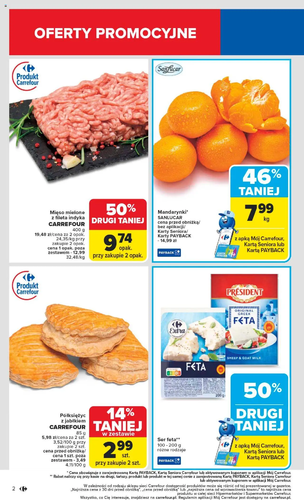 Carrefour Gazetka od 22.09.2025 | Strona: 4 | Produkty: Mięso, Mięso mielone, Ser, Ser feta