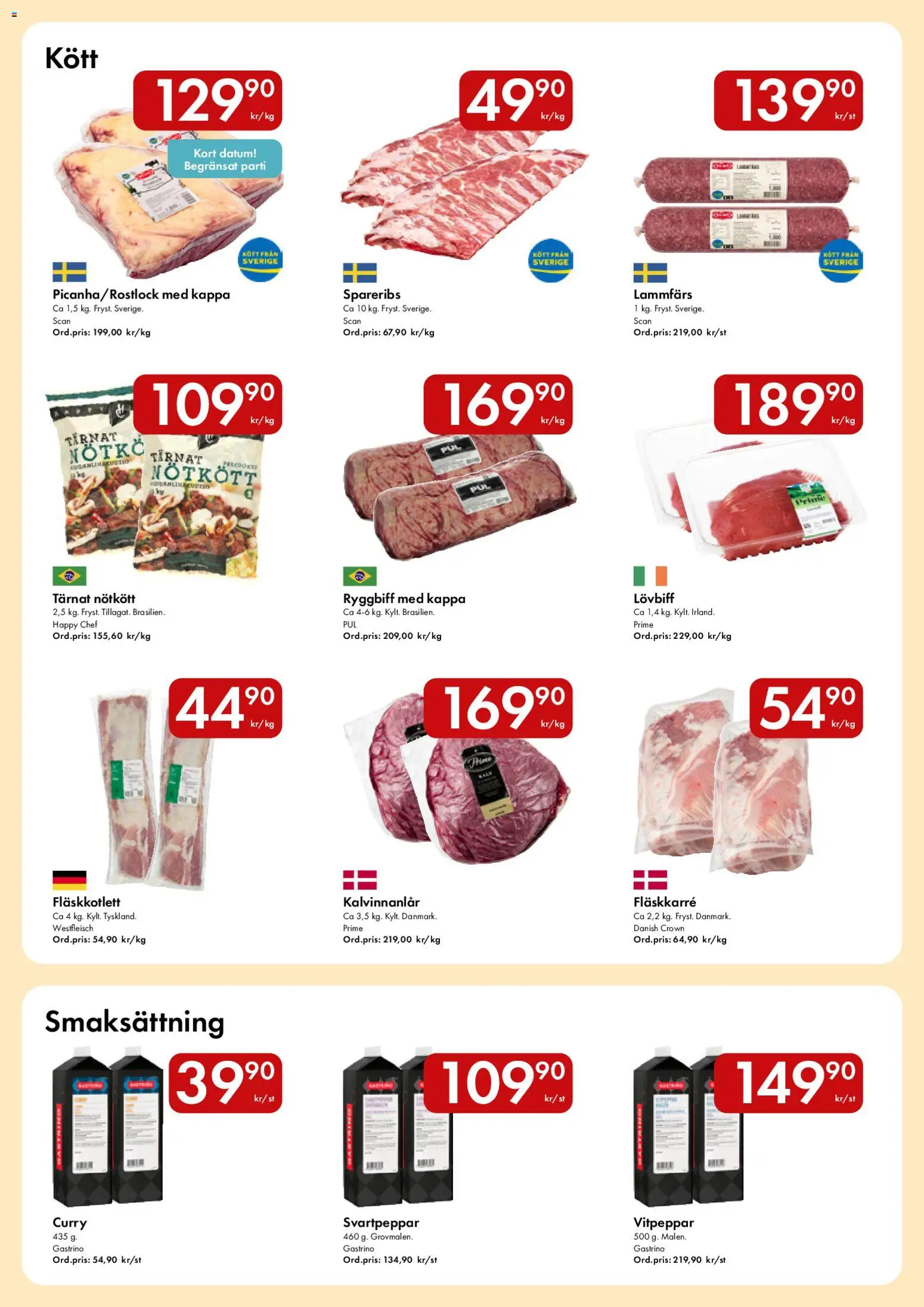 Snabbgross reklamblad aktuell från 18.02.2026 | Sida: 2 | Produkter: Lövbiff, Kappa, Nötkött