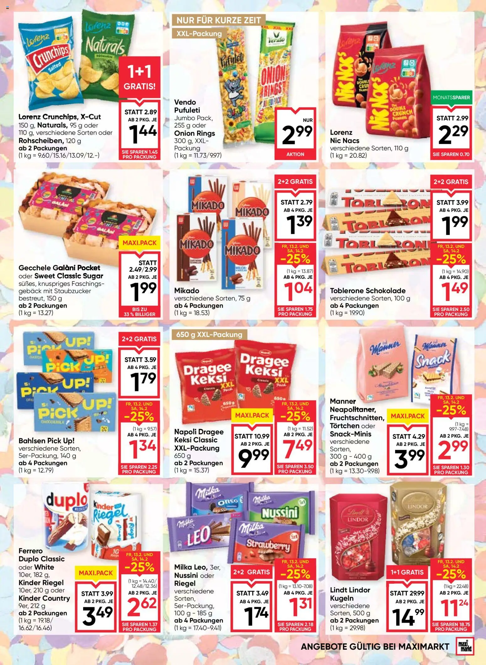 Maximarkt Flugblatt gültig ab 12.02.2026 | Seite: 5 | Produkte: Schokolade