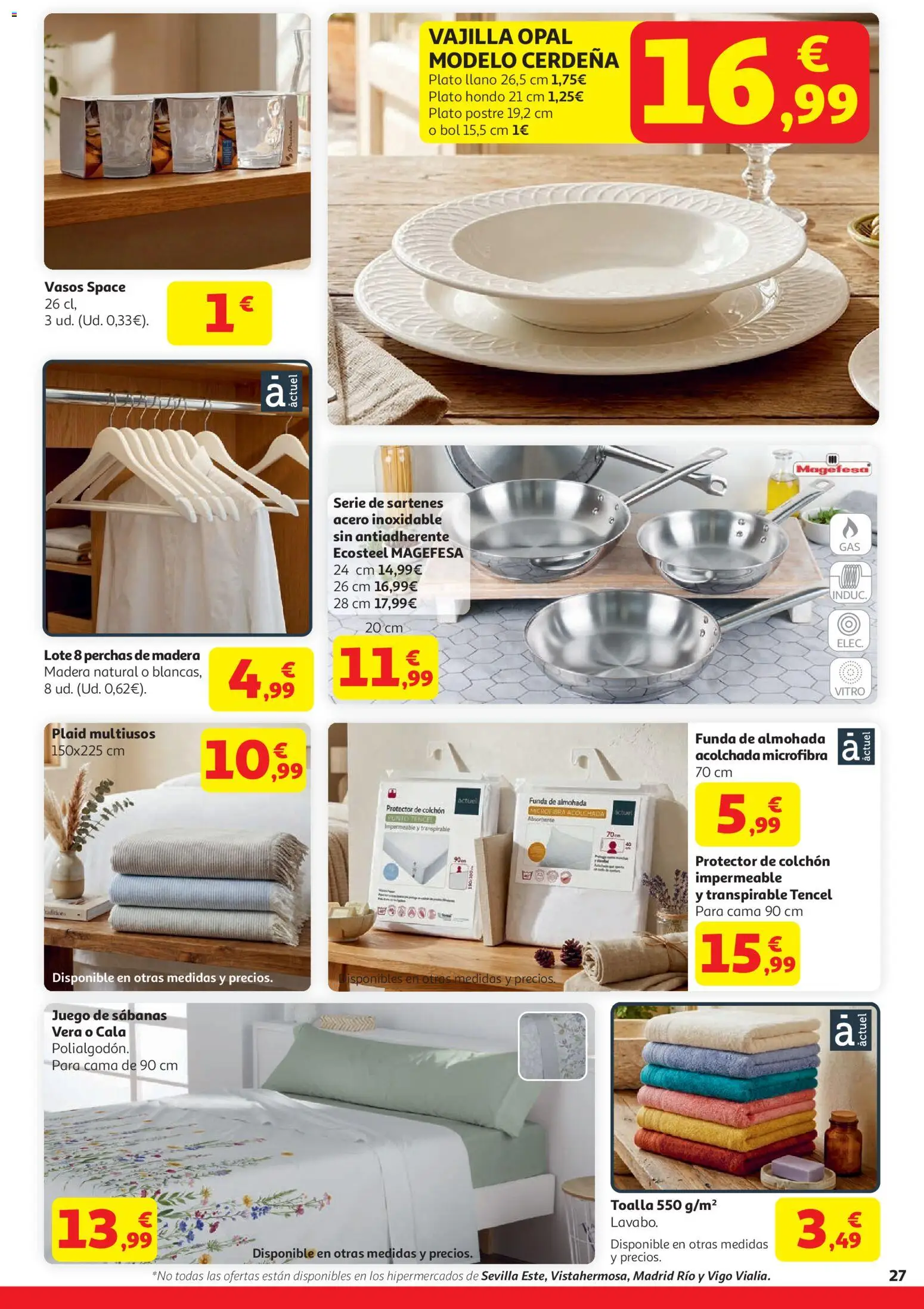 Alcampo HG Unico Mad │ válido desde el 21.04.2026 | Página: 29 | Productos: Juego de sábanas, Vasos, Βρεφικό κρεβάτι, Cama