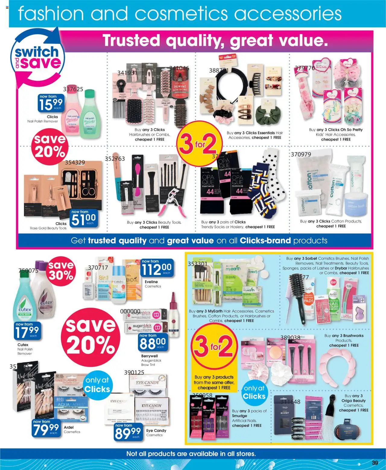 Clicks Specials │ valid from 07.08.2025 | Page: 35 | Products: Switch, Brush, Cotton buds, Cutex